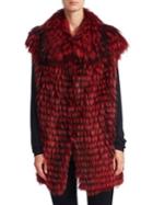 Michael Kors Feathered Fox Fur Vest