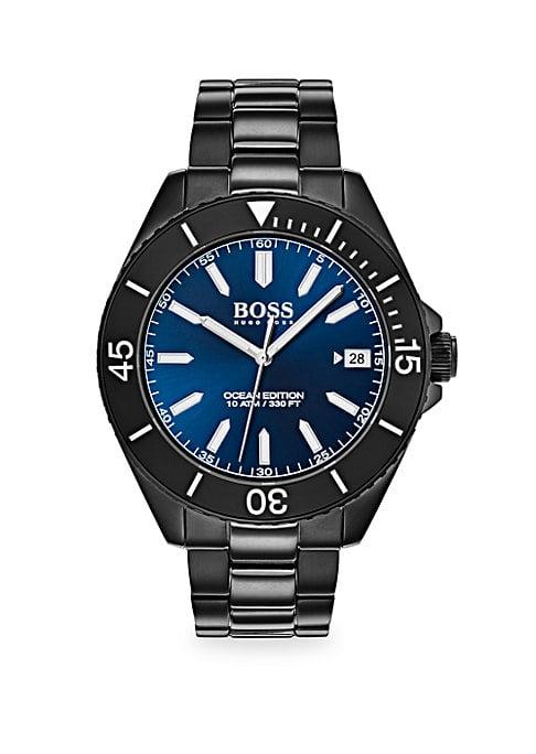 Hugo Boss Ocean Edition Ionic-plated Black Steel Bracelet Watch