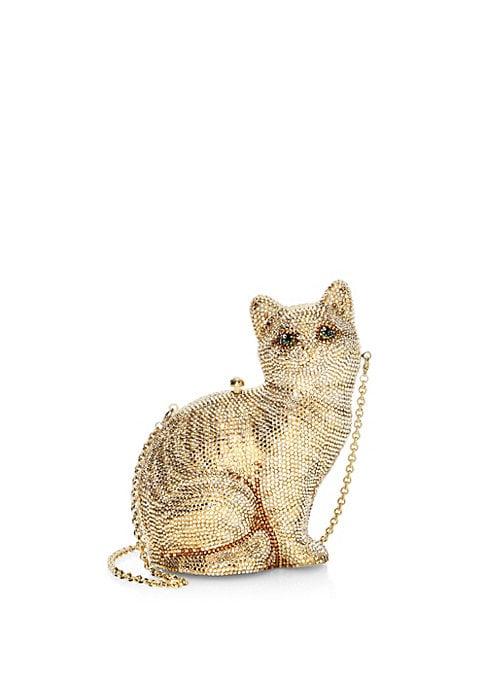 Judith Leiber Couture Crystal Cat Morris Clutch
