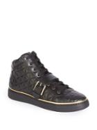 Balmain Quilted High-top Sneakers
