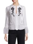 Nanette Lepore Lucky Day Silk Lace Top