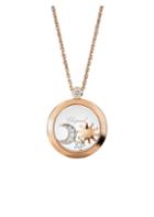 Chopard Happy Diamonds 18k Rose Gold & Diamond Pendant Charm Necklace