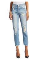 Mother The Super Tom Cat Distressed Boyfriend Jeans