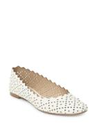 Chloe Lauren Perforated & Studded Leather Ballet Flats
