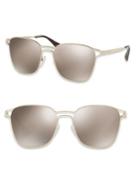 Prada 55mm Mirrored Pillow Sunglasses