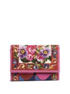 Dolce & Gabbana Printed Leather French Flap Wallet
