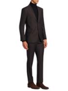 Saks Fifth Avenue Collection Plaid Wool Suit