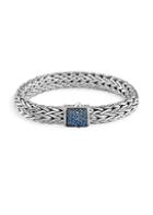 John Hardy Chain Silver & Blue Sapphire Bracelet