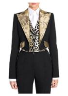 Dolce & Gabbana Jacquard Trimmed Cropped Blazer