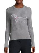 Thom Browne Cable Knit Dog Sweater