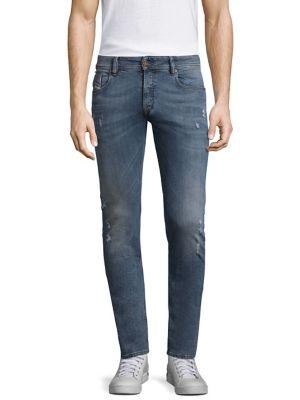 Diesel Slim-fit Sleenker Distressed Jeans