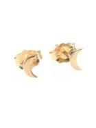 Zoe Chicco 14k Yellow Gold Itty Bitty Crescent Moon Stud Earrings