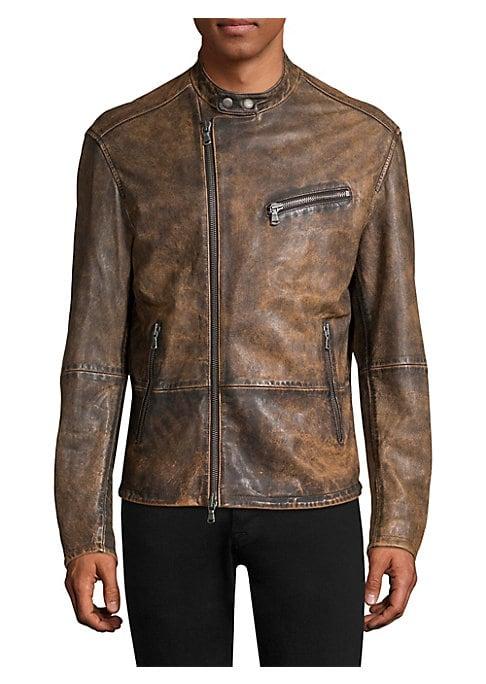 John Varvatos Star U.s.a. Distressed Leather Moto Jacket