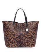 Dolce & Gabbana Leopard Leather Tote