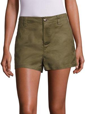 Moncler Solid Cotton Shorts