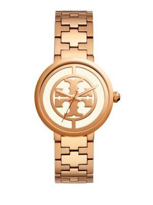 Tory Burch The Reva Rose Goldtone Stainless Steel Bracelet Watch