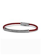 David Yurman Woven Rubber & Sterling Silver Bracelet