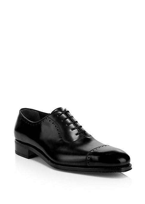 Salvatore Ferragamo Brawell Leather Oxford Dress Shoe