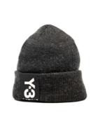 Y-3 Badge Ribbed-knit Beanie