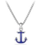 David Yurman Maritime Lapis Lazuli & Sterling Silver Anchor Pendant