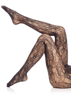 Wolford Floral Lace Net Tights