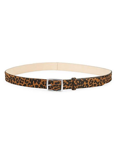 Rag & Bone Leopard Calf Hair Boyfriend Belt