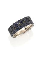 John Hardy Classic Chain Blue Sapphire & Sterling Silver Band Ring