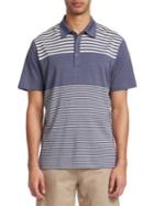 Saks Fifth Avenue Collection Pieced Stripe Polo