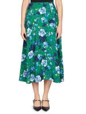 Erdem Elvin Floral-print Skirt