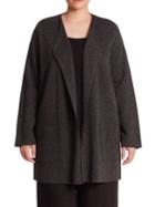 Eileen Fisher, Plus Size Long Open-front Cardigan