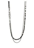 John Hardy Classic Chain Silver Moonstone, Onyx & Hematite Long Convertible Necklace