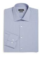 Saks Fifth Avenue Collection Trim-fit Pindot Cotton Dress Shirt