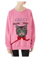 Gucci Jersey Logo & Patch Sweatshirt