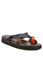 Saks Fifth Avenue Collection Colorblock Cross-strap Leather Sandals