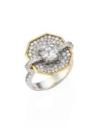 Pleve Opus Diamond & 18k White Gold Octagon Ring