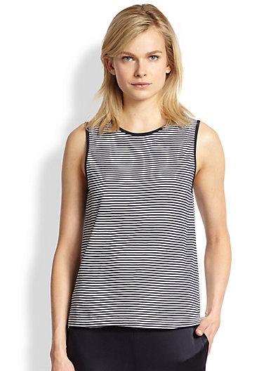 Theory Kalix Striped Jersey Tank