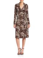 Diane Von Furstenberg Cybil Leopard-print Wrap Dress