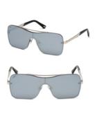 Tom Ford Eyewear Square Shield Metal Sunglasses