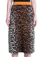 Stella Mccartney Leopard Print Jacquard Skirt
