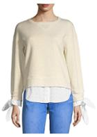 Derek Lam 10 Crosby Combo Shirttail Sweater