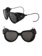 Moncler 55mm Round Goggle Sunglasses