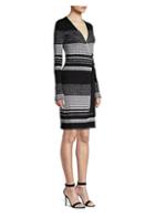 Diane Von Furstenberg Stripe Wrap Dress