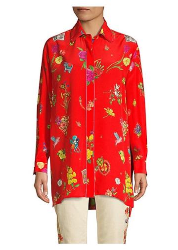 Etro Lucky Charms Red Tunic Blouse