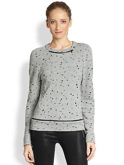 Robert Rodriguez Zip-trim Burnout Sweatshirt