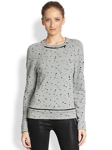 Robert Rodriguez Zip-trim Burnout Sweatshirt