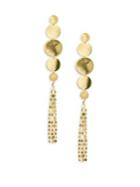 Lana Jewelry 15 Year Anniversary 14k Gold Drop Disc Earrings