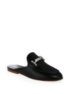 Tod's Double T Black Leather Mules