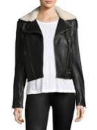 Lamarque Donna Shearling & Leather Biker Jacket