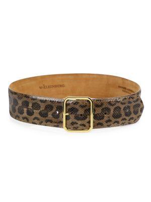 W. Kleinberg Textured Anaconda Leather Belt