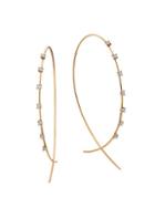 Lana Jewelry Solo Diamond & 14k Yellow Gold Large Upside Down Hoop Threader Earrings